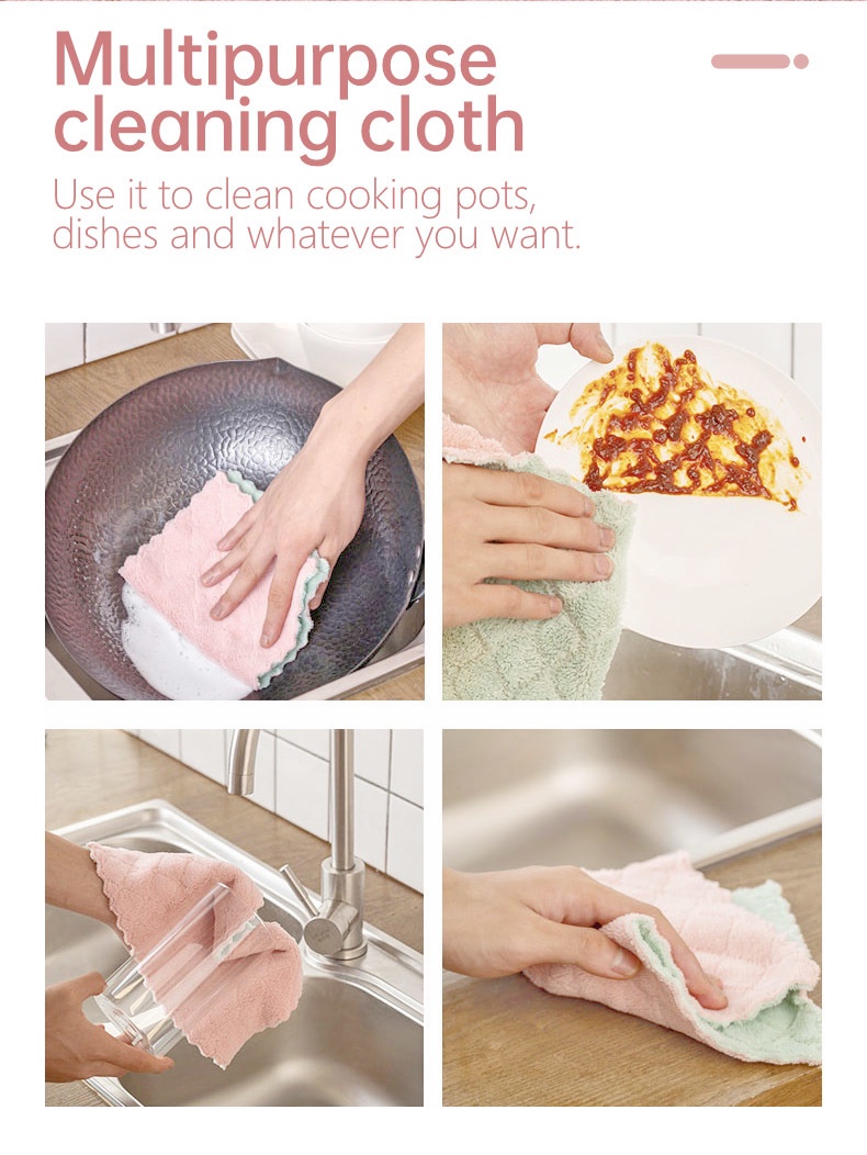 12pcs Polyester Kitchen dishwashing towel-8